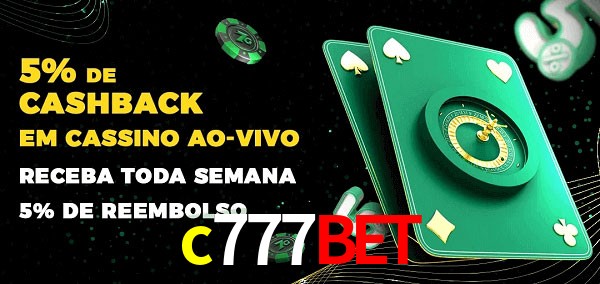 Promoções do cassino ao Vivo c777bet